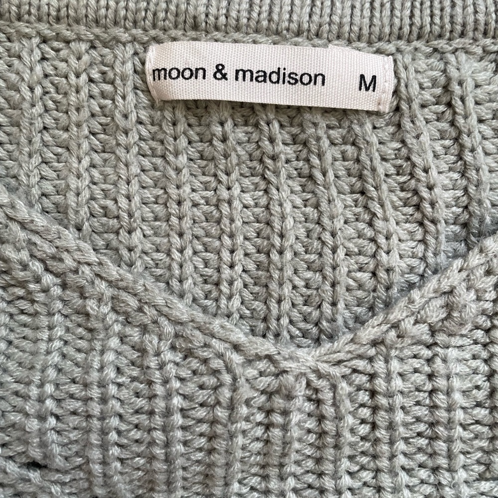 moon & madison Mint Green Cropped Sweater